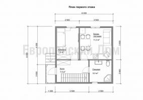 Klasyczny podmiejskich mieszkaniowych: 6x6 z wielobocznym dachem