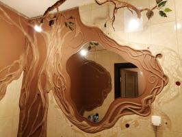 Patrząc na nudnych ścian w łazience chciałem uczynić go bardziej żywy: remont łazienki w stylu Eco