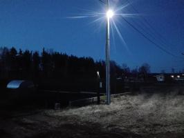 Światła LED wsi i jej okolicy