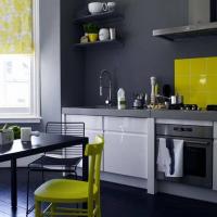 6 chłodne i eleganckie kombinacje kolorów mebli kuchennych, ściany i podłogi w kuchni.