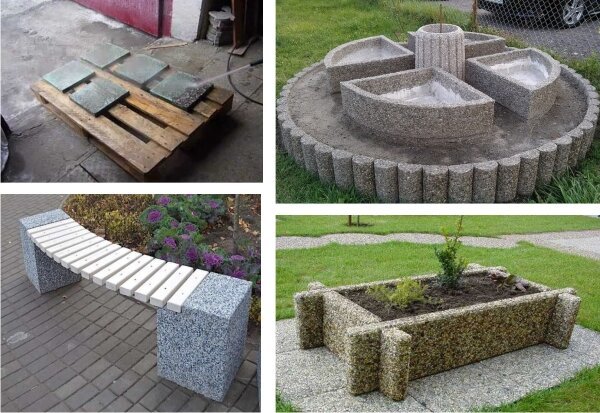 Produkty wykonane z betonu płukanego, obrazy photo Yandex