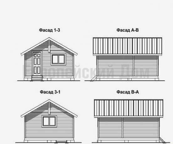 Fasady domów na czterech bokach. źródło zdjęcia: dom-bt.com